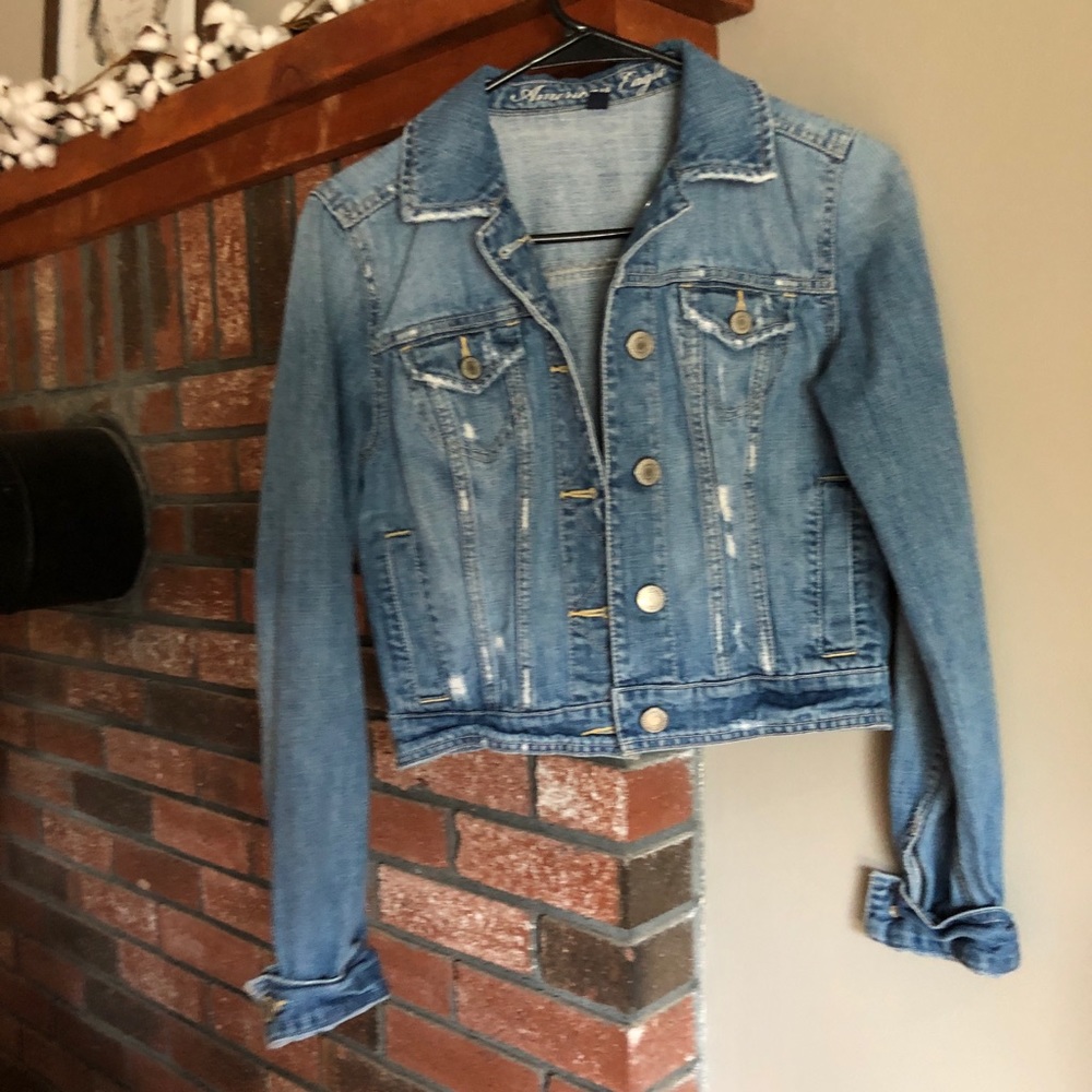 American Eagle Distressed Jean Jacket